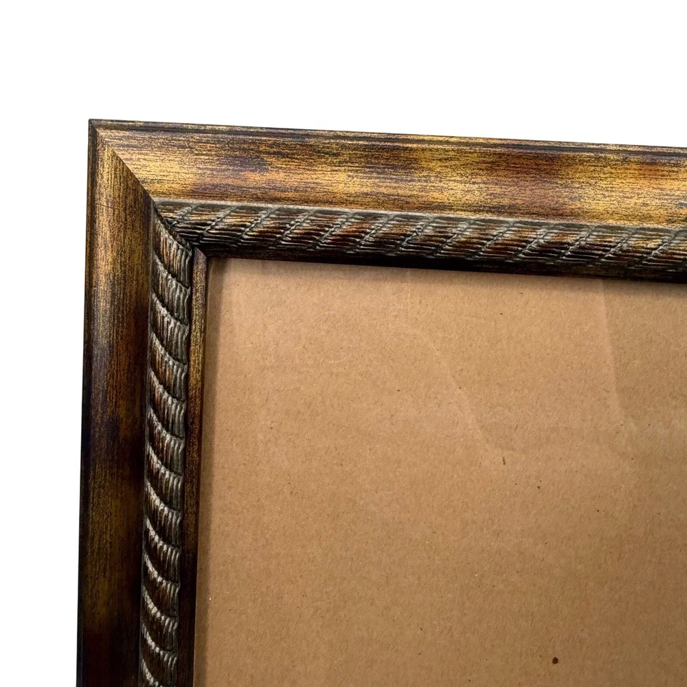 Michaels Picture Frame Home 8x10 Bronze Gold Excellent Rope Border Traditional